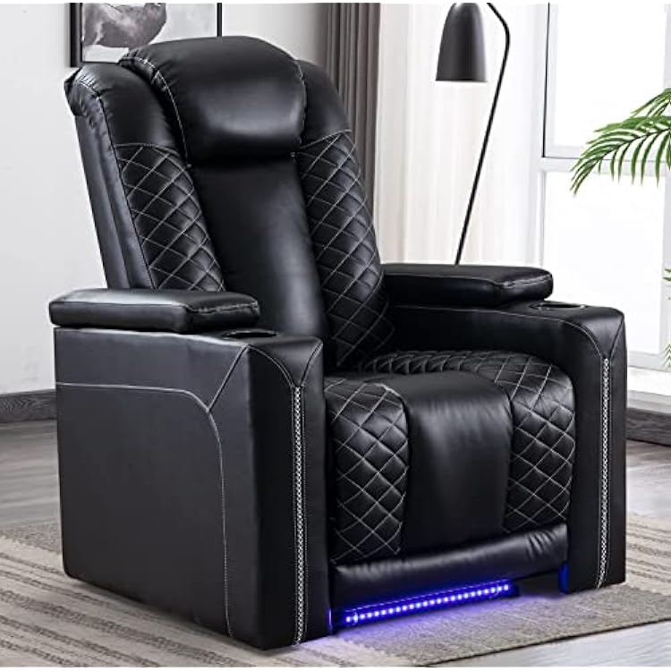 Arm Storage Top Reclining Chairs CANMOV Power Recliner Chair With