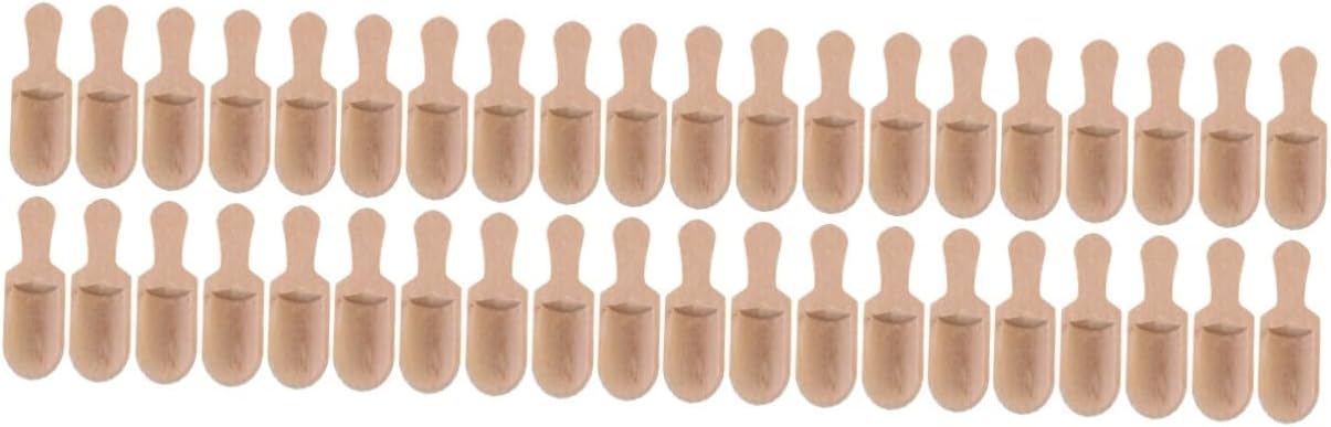 40pcs Mini Wooden Kitchen Spoons for Salt Seasoning Sugar and Condiments Ergonomic Design for Home