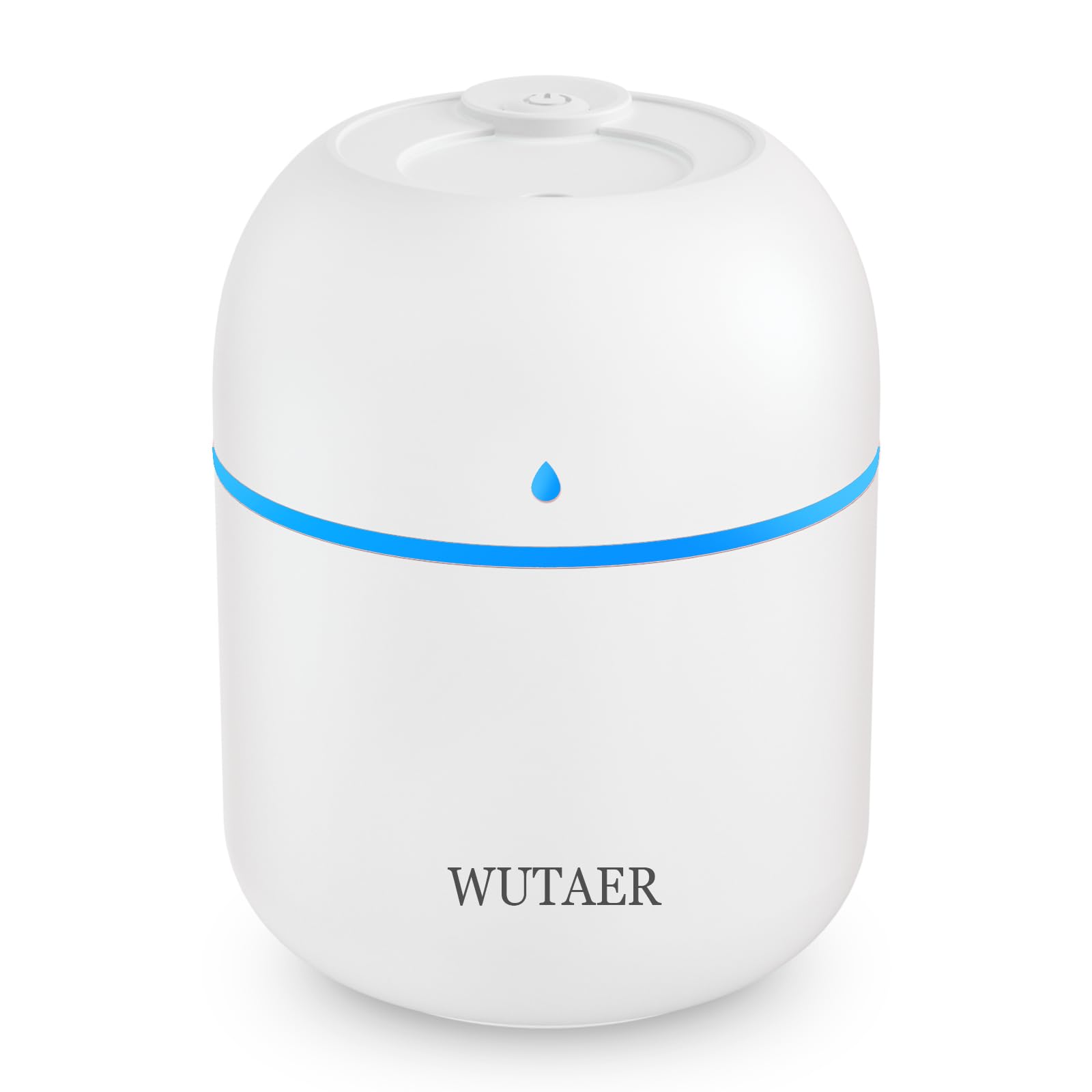 Portable Small Humidifier, WUTAER USB Personal Desktop Humidifier for Car, Office Room, Bedroom, Auto Shut-Off, 2 Mist Modes, Super Quiet(220ml, White