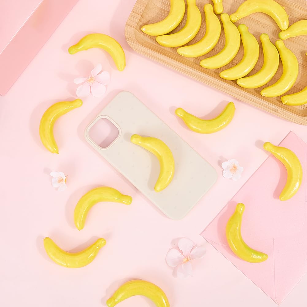 CRASPIRE 20Pcs Banana Party Decorations Artificial Bananas Mini Small Imitation Realistic Lifelike Simulation Foam Yellow Fruit Decoration for Christmas Wedding Pretending Props Home Accessories - Image 4