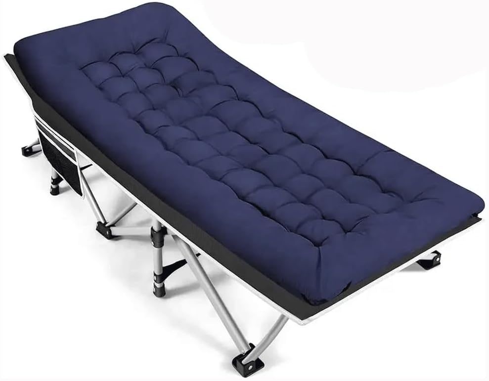 Portable Camping Cot Sleeping Cot for Adult Extra Wide Heavy Duty Folding Cot with Thick Mattress