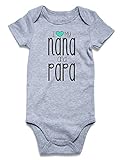 BFUSTYLE Baby Gifts for dad,1Set Baby Boy Girl Infant I Love My Nana and papa Rompers Announcement Onesie (6-12 Months, Gray)