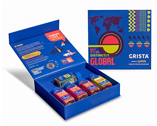 Image of CRISTA Distinctly Global Seasonings Gift Box | Festive Gifting | Harissa Spice Mix | Peri-Peri Spice Mix | Salt | Cajun Seasoning | Chilli Lime Seasoning | Diwali Gifts For Family | Pack of 5