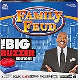 Family Feud Big Buzzer Game, Amazon Exclusive “Buzz in” with The Electronic Buzzer Board Game for Hilarious Family Fun, Ages 8 and up