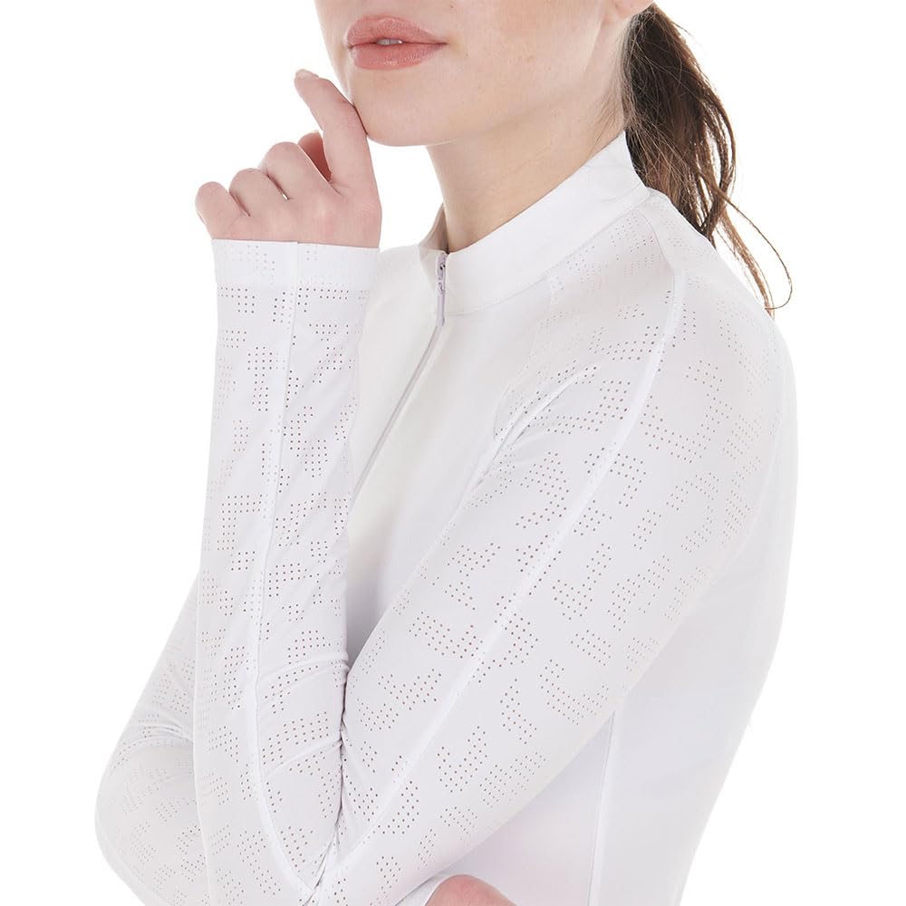 Slim Fit Competition Mesh Inserts Woman Long Sleeve Polo XS