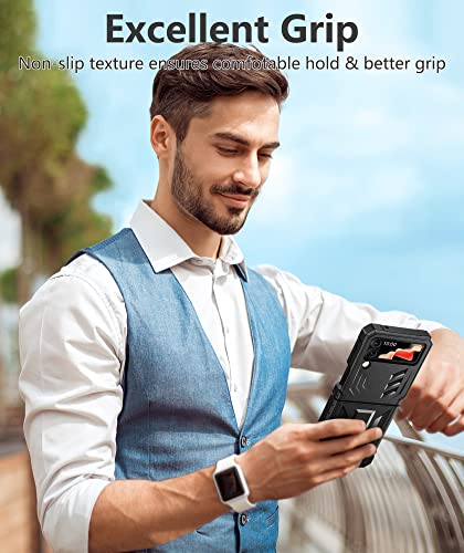 For Samsung Galaxy Z-Flip4 5G Case: Military Grade Protection Shockproof Cell Phone Case With Kickstand & Holster | Protective Drop Proof Rugged Cover For Galaxy Z Flip 4 #TOP7