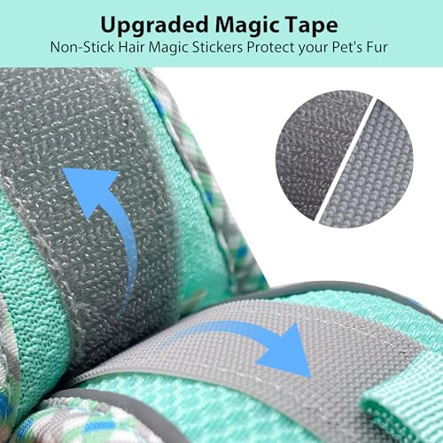 AIITLE Kleines Hundegeschirr, No-Pull Katzengeschirr mit Leine, einstellbares Hundegeschirr, reflektierende Weste für extra kleine Hunde und Hauskatzen Türkis-Rosa XXS