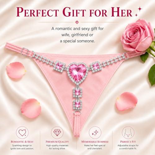 Image of Sexy Underwear for Women Elegant Rhinestone Panties Adjustable Waist Straps Crystal Thongs hilos sexys para mujer hot