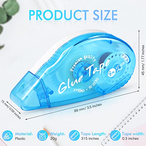 24 Pack 0.3 Inch by 315 Inch Scrapbook Tape Roller Adhesive Dots Roller