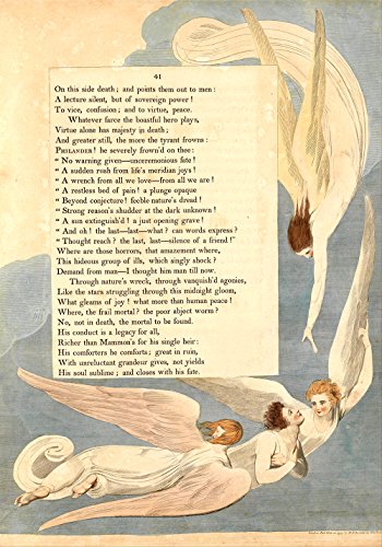 William Blake Night Thoughts cadre noir moyen format affiche matte