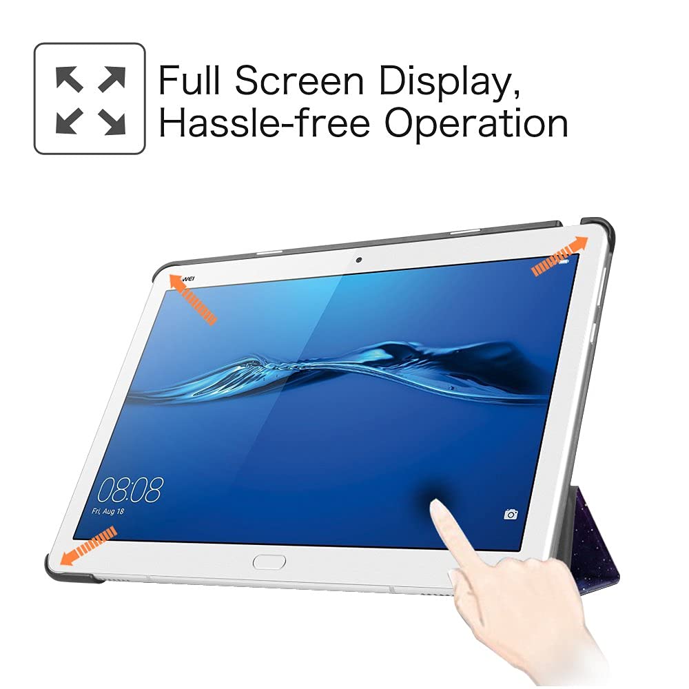 Fintie Hülle Für Huawei MediaPad M3 Lite 10 – Stoff Folio Case Mit Stifthalter, Dunkelgrau