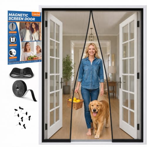 Image of Premium Magnetic Screen Door, Heavy-Duty Reinforced Mesh, Ultra-Dense Weave, Smooth Auto-Close, Pets & Kids - Hands-Free, No-Gap Seal