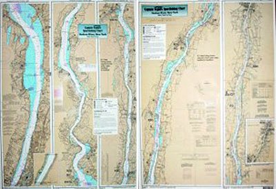 Hudson River, NY - Laminated Nautical Navigation & Fishing Chart by Captain Segull's Nautical Sportfishing Charts | Chart # HR118