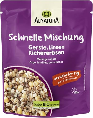 Alnatura Schnelle Mischung Gerste, Linsen, Kichererbsen, 250 g
