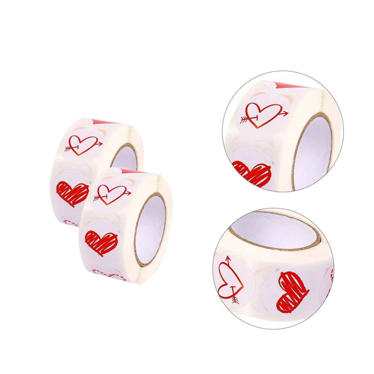 Tofficu 5 Set Cuore Adesivi Valentines El Party Adesivi D'oro Grandi A Forma Di Cuore Bomboniere Matrimonio Di Tenuta Etichette Per Confezioni 2 * 5