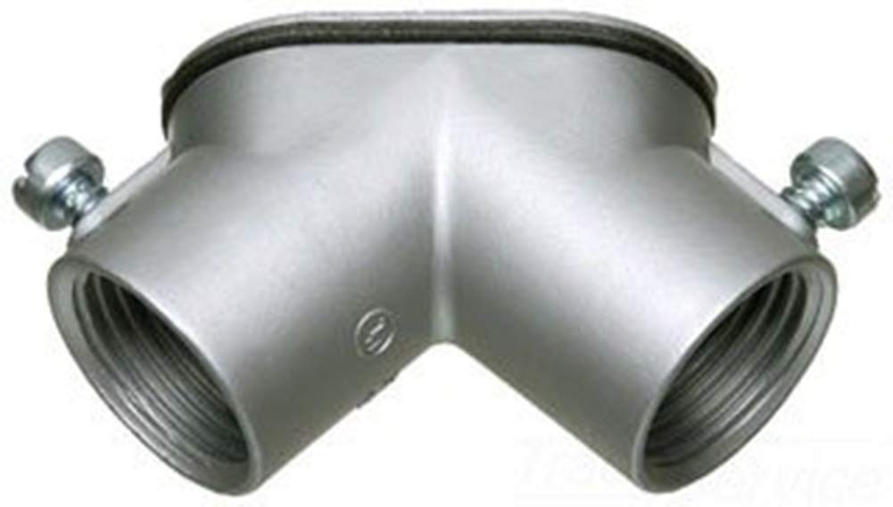 Arlington HL5000-1 Combination Threaded Rigid and Set-Screw EMT 90 Degree Pulling Elbow, 1/2 Inch