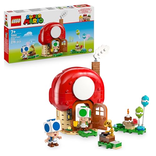 LEGO Super Mario Fête chez Les Toads - Jouet Interactif avec 2 Figurines, Cuisine, Chambre & Table de Pique-Nique - Cadeau pour Garçon, Fille & Fan de Jeux...