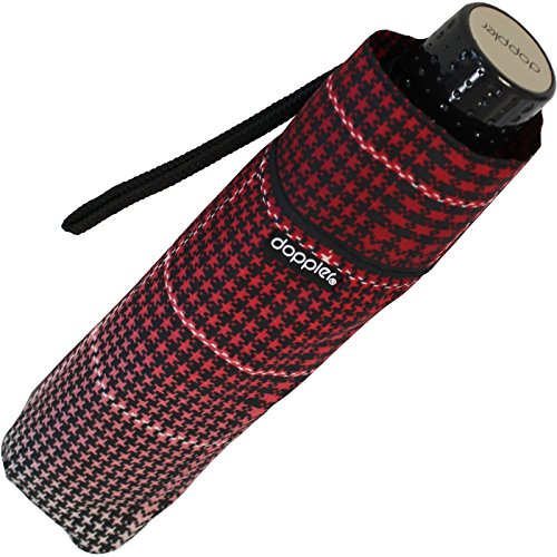 Preisvergleich Produktbild Doppler Mini Taschenschirm Havanna UV-Protect sturmfest leicht - Milito - rot
