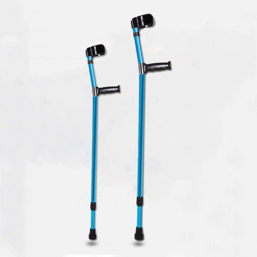 Stampelle a Cuffia Aperte, stampelle in Alluminio Leggero stampelle Blu Regolabili Eleganti canne da Passeggio per disabili per disabili, Coppia