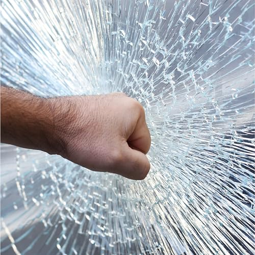 Homewell Anti-Einbruch Fensterfolie – Schutz- & Sicherheitsfolie mit Sichtschutz – selbstklebend, wärmeabweisend & dekorativ für Haus, Büro, Küche & Badezimmer - 90x200