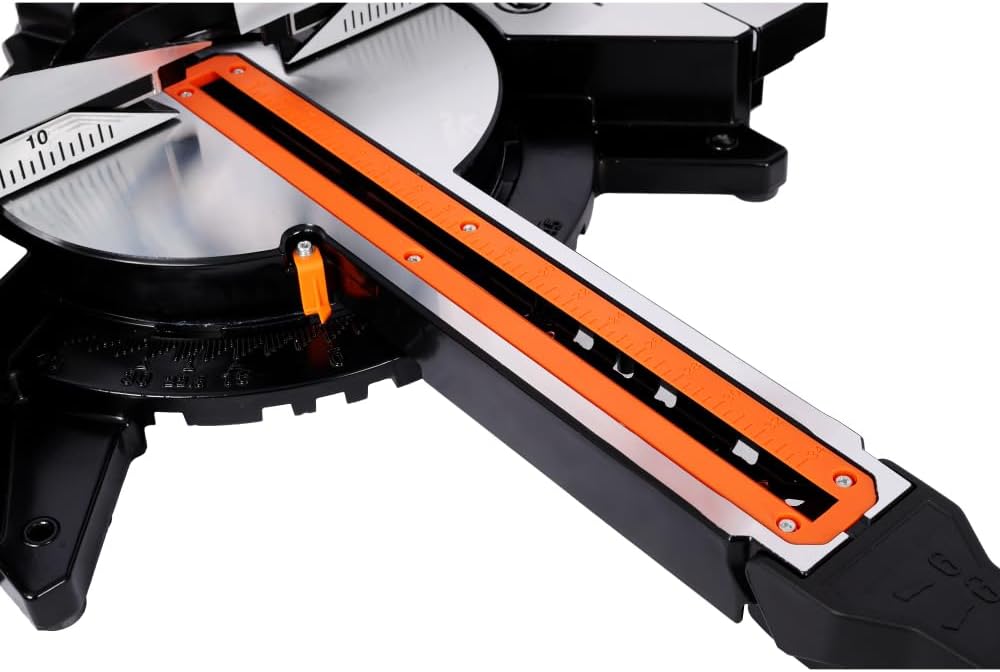 10in Single Bevel Double Speed Sliding Miter Saw, Professional 48T Blade with 2-Speed 5000/3200 RPM, 3.5x13 Inch Cutting Capacity for Trim and Woodworking, ETL Certified, Premium Electric Power Tool