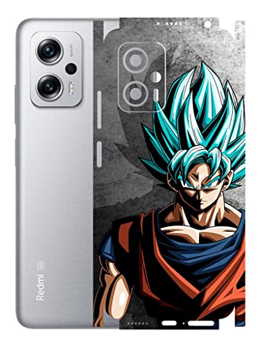 Image of AtOdds - Redmi K50i (5G) Mobile Back Skin Rear Screen Guard Protector Film Wrap (Coverage - Back+Camera+Sides) (Goku)