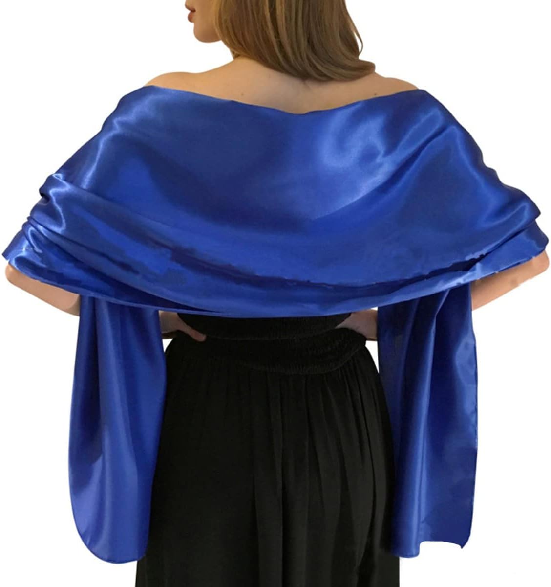 MLMW Shawls and Wraps for Evening Dresses Satin Shawl Wraps for Women Extra Long Wedding Shawls for Bridal Party