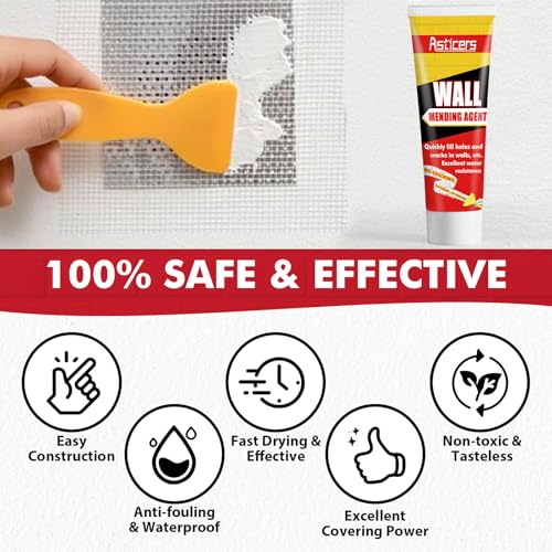 Wall Filler Kit, Waterproof Filler for Walls Safemend Wall Mending Agent with Scraper to Fill The Cracks and Plaster Surface - Image 3