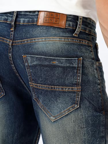 Image of Urbano Fashion Men's Regular Fit Washed Jeans Stretchable