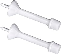 Vista 11 de Triumph Hardware Tope de puerta rígido sólido de 3 pulgadas con punta de goma suave, tope de puerta sólido de metal de zinc que protege la pared