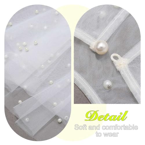 JONKY Pearl Bridal Shawl Bride Wedding Cape for Women4