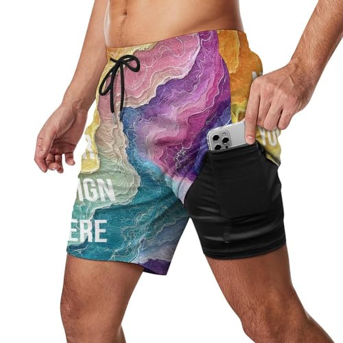 Custom Swim Trunks Design Your Own Board Shorts Add Photo/Image/Text/Logo Personalized Beach Shorts for Men2