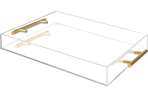 12x16 Clear Acrylic Serving Tray with Gold Handle: The Epitome of Stylish Serving