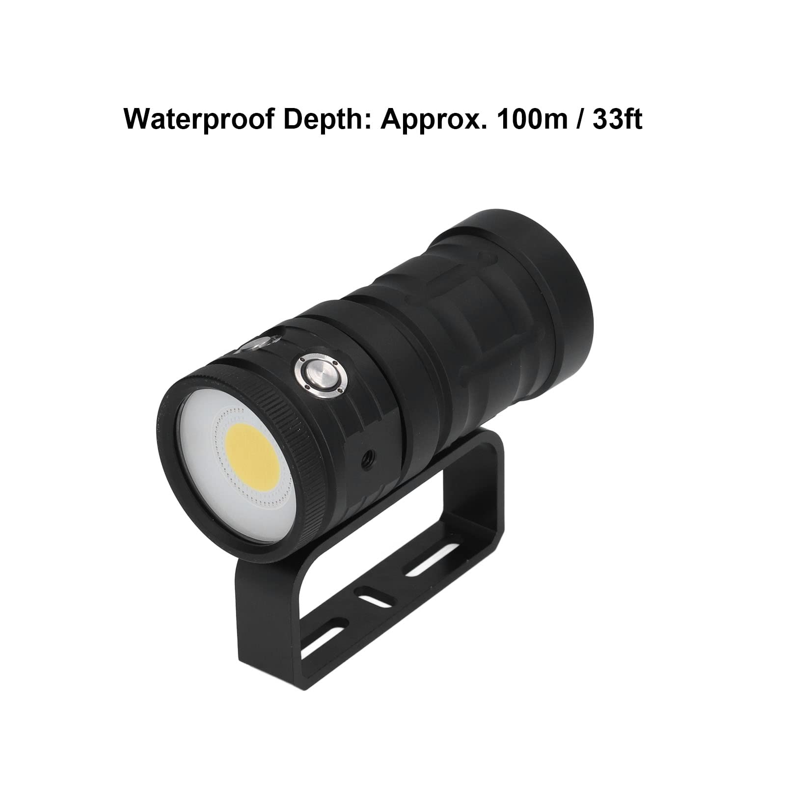 Linterna de buceo LED COB de 100 m con 3 colores de luz y 7 modos de iluminación