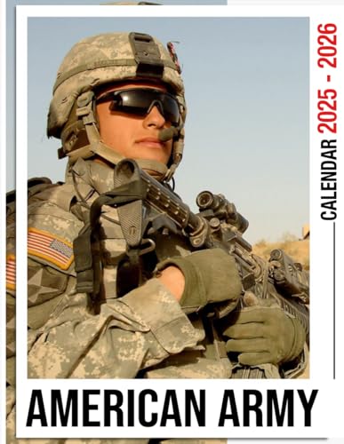 American Army Calendar 2025 - 2026: Monthly Planner Jan 2025 Dec 2026 Thick Sturdy Paper Eco Friendly Unruled Blocks Great Gifts for Fans US Holidays Kalendar Calendrier image 2