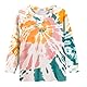 Arshiner Mädchen Sweatshirt Batik Kinder Freizeit Pullover Herbst Winter Bunt Oberteile Langarmshirt für Mädchen 9-10 Jahre