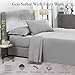California Design Den King Bed Sheets Set - Soft 400 Thread Count Sateen, Natural 100% Cotton Sheets, Deep Pockets with All Around Elastic for a Snug Fit, Cool & Durable Bedding Set - Light Grey