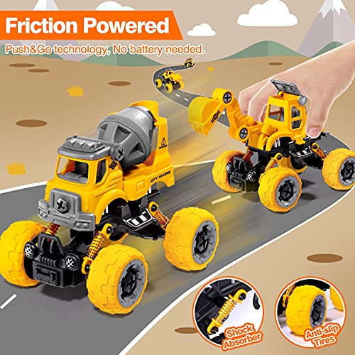 LUDILO 4PCS Take Apart Toys for 4 Year Old Boys Construction Toys with Electric Drill DIY Assembly Building Stem Toys Trucks Gifts for 3 4 5 6 7 8 Year Old Boys Girls Kids Learning Educational Toys - Image 5