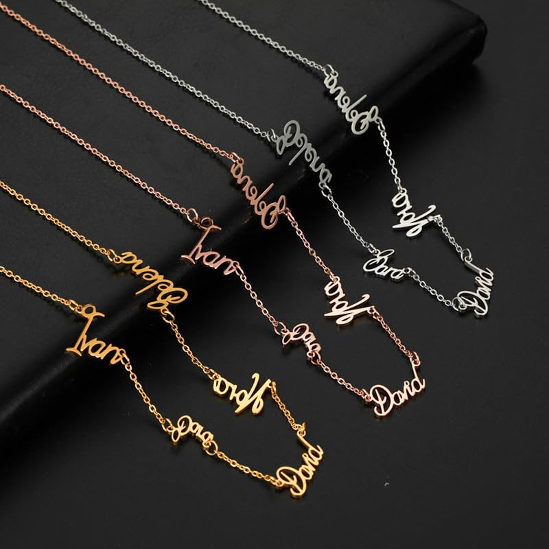 JINMA Personalized 1-5 Name Necklace- Customizable Fashion Pendant3