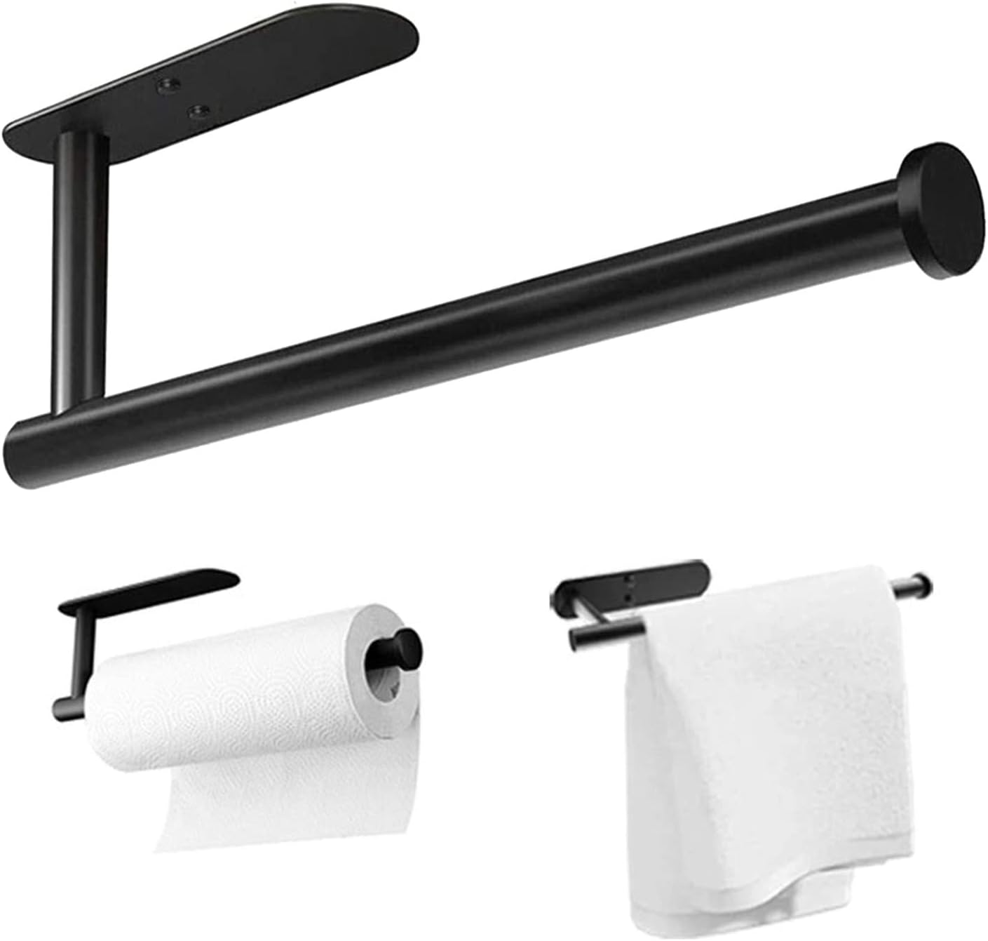 Amazon.com - Black Paper Towel Holder Under Cabinet, OBODING, Self ...