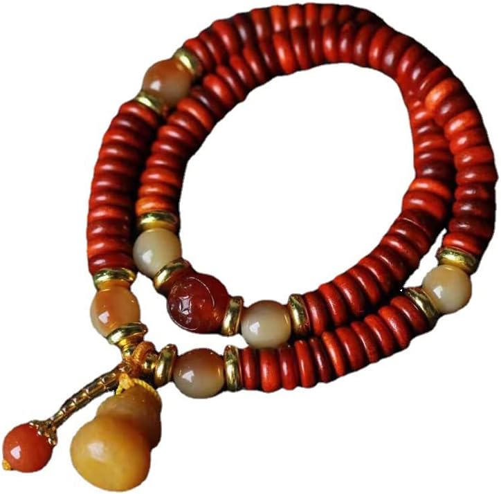 血龙木片珠葫芦款手串0.8女款 款式清新文玩念珠装饰(血龙木片珠葫芦款)