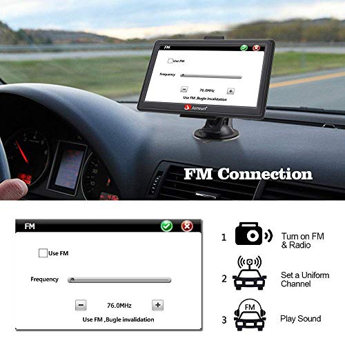 Car GPS,7-Inch Touch Screen GPS Navigation for Car,Real Voice Direction GPS Navigation System Built-in Lifetime Maps(2019)