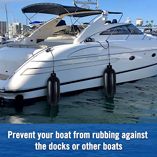 Image of Affordura Boat Fender 4 Pack Boat Bumpers Fenders with 4 Ropes