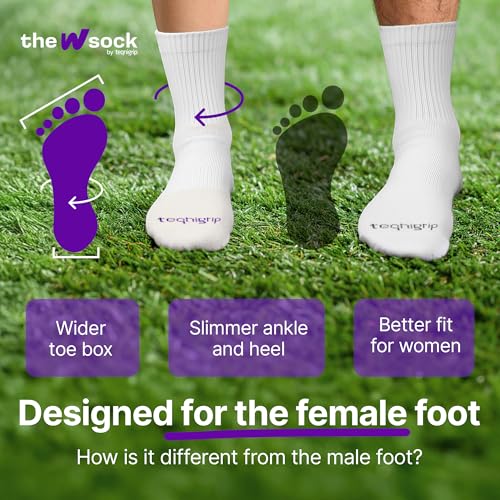 NEW WOMENS Grip Socks | The W Sock | Advanced Anti-Slip Grip Technology | Enhance Performance in Womens Sports3