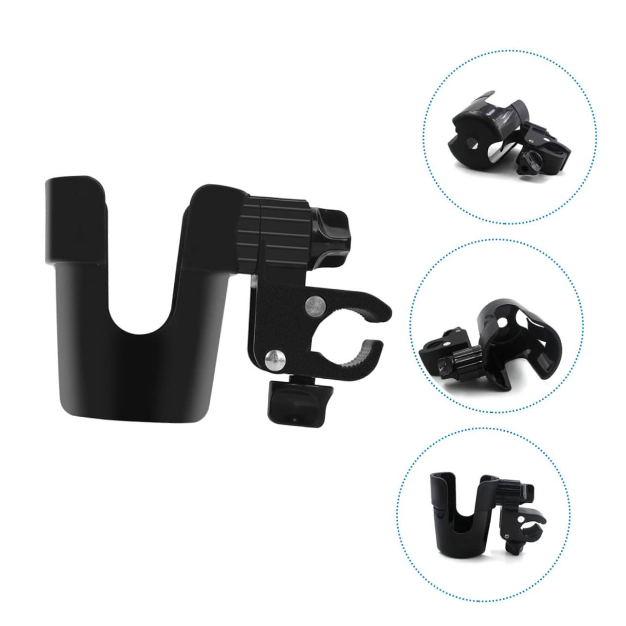 Toddmomy E-Bike Water Bottle Holder Rotating Cup Clamp for Stroller Baby Bottle Holder