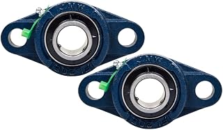 Jeremywell UCFL204-12 Pillow Block Bearing (2 Pack), 3/4 inch Bore, 2-Bolt Flange Mounted, Solid Base, Self-Alignment