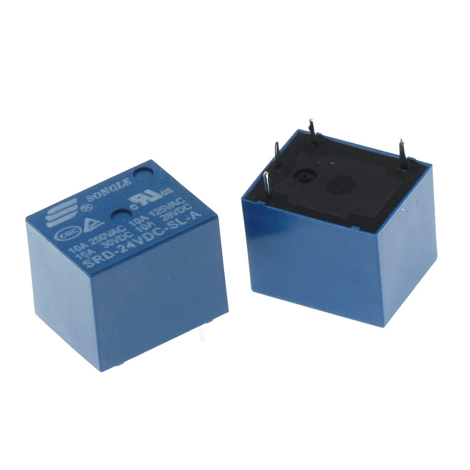 QEFHSVVZE 5PCS DC SONGLE Power Relay SRD-05VDC-SL-A SRD-12VDC-SL-A SRD-24VDC-SL-A 05V 12V 24V 10A 250VAC 4PIN T73(SRD-05VDC-SL-A)