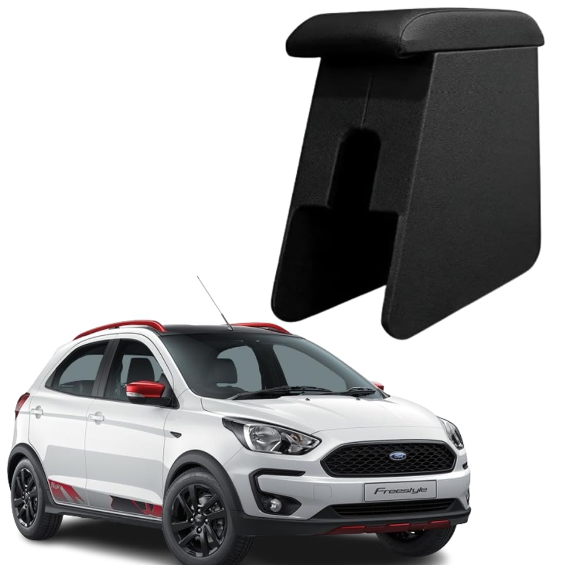 Assets Drive Armrest Freestyle Custom Fit Wooden Console/Armrest Heavy Duty Color Black