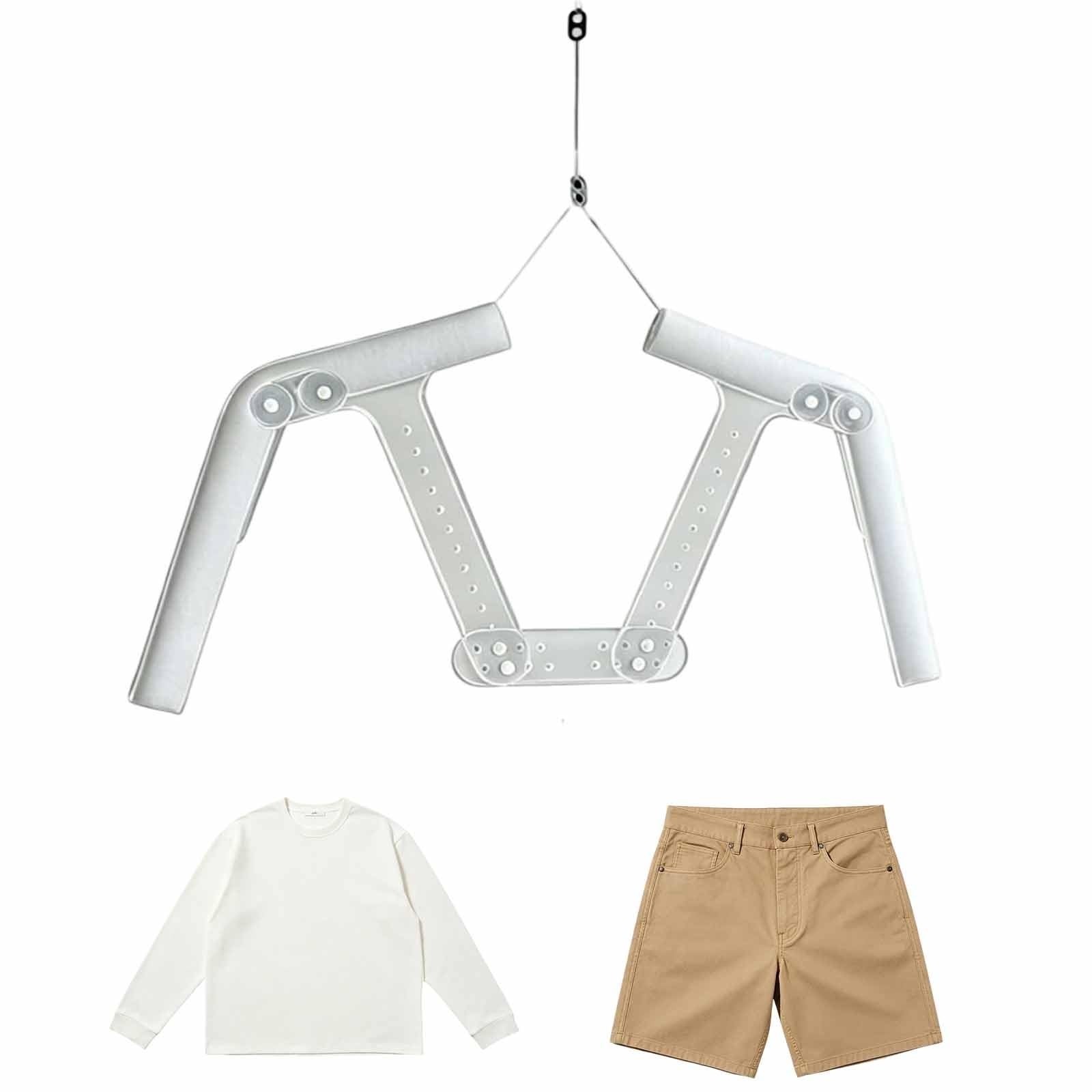 Adjustable Mannequin Form Invisible Hanger, Invisible Hang Acrylic Dress Form, Clothing Photography Wall Mount Hanger for Dresses, Shirts, Coats, Suits(4pcs)
