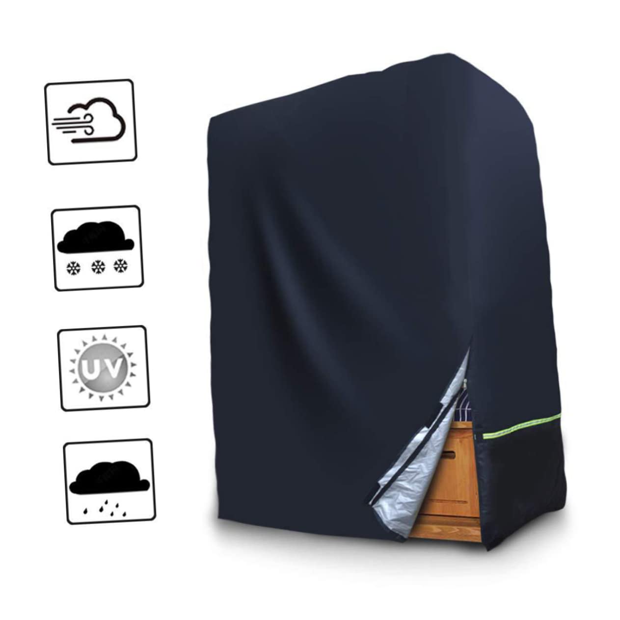 Pokrowiec na huśtawkę ogrodową z tkaniny Oxford, odporny na warunki atmosferyczne, ochraniacz na leżak, grill, pokrowiec na meble tarasowe, wodoodporny i odporny na promieniowanie UV